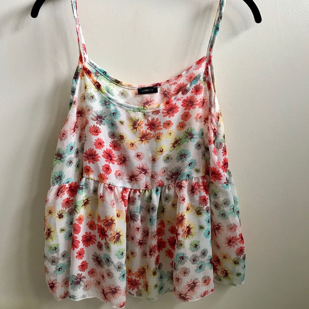 ❌SOLD❌ Poetry Flowy Floral Summer Tank M